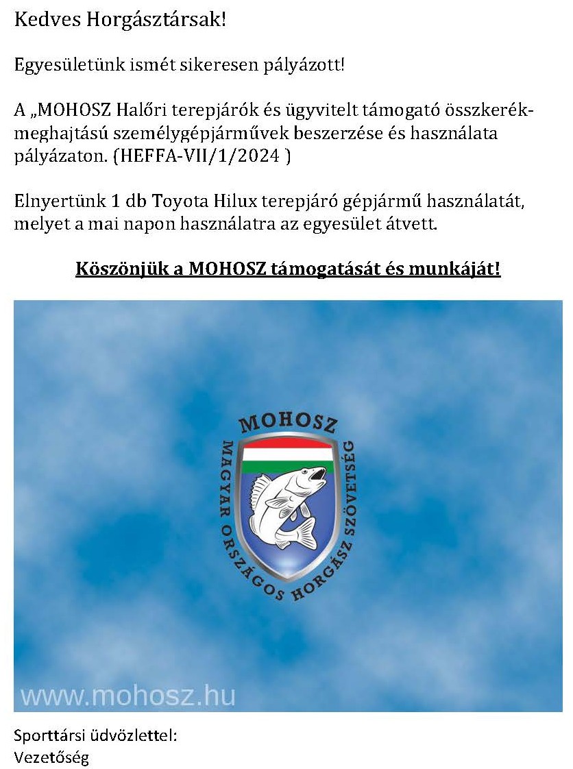Pályázati hirdetmény kicsi